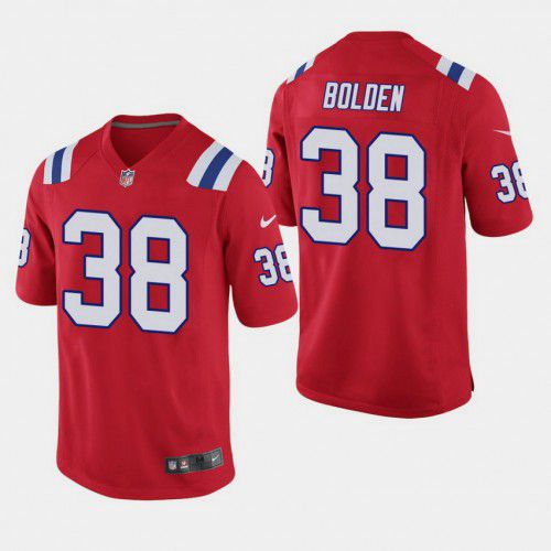 Men New England Patriots 38 Brandon Bolden Nike Red Game NFL Jersey